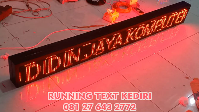 <p>Running text merah dengan ukuran 20x196cm yang dibungkus dengan alumunium merupakan salah satu running text bolak-balik dengan kualitas tinggi dan dengan harga yang lebih murah di area Kediri Blitar Tulungagung Nganjuk Jombang.</p>